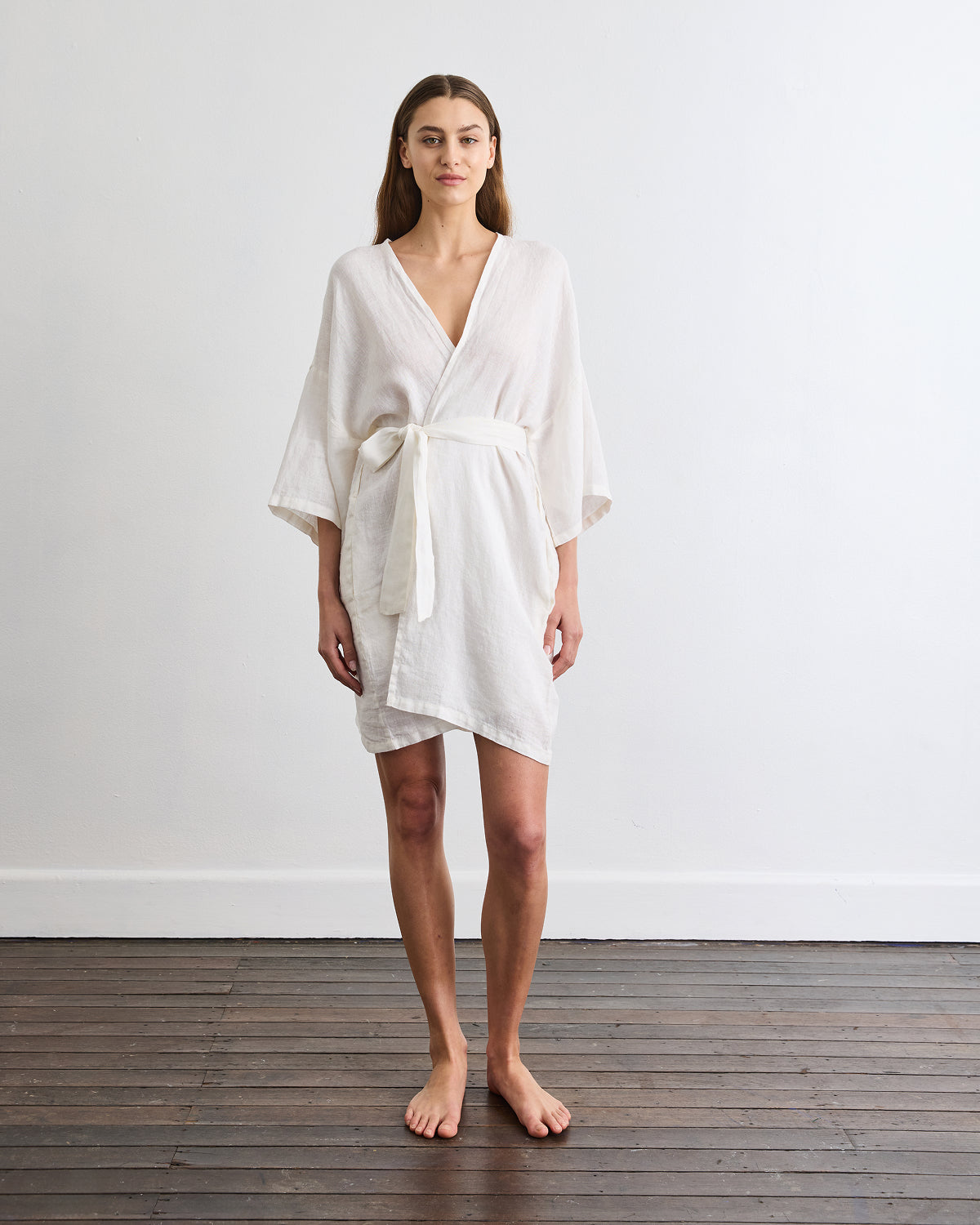 Cabana Short Robe in White