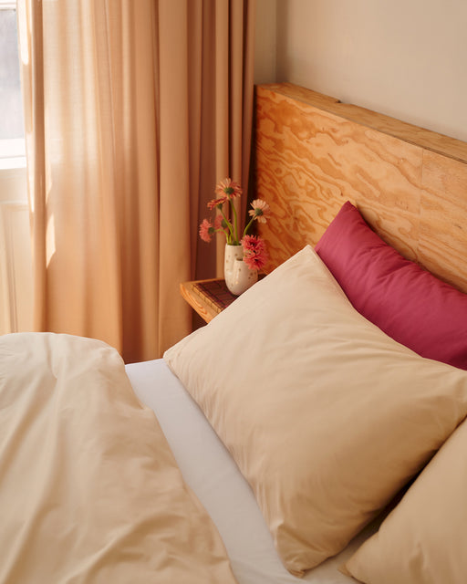 Vanilla, Crisp White & Berry Organic Cotton Percale Bedding Bundle