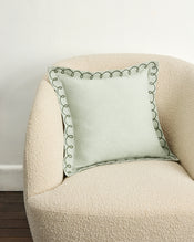 Sage & Olive 100% French Flax Linen Swirl Cushion Cover - view