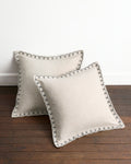 Oatmeal & Charcoal  Swirl European Pillowcases (Set of Two)