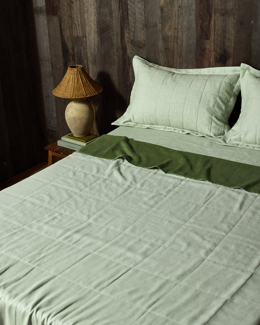 Sage Quilted Pillowcases (Set of Two)