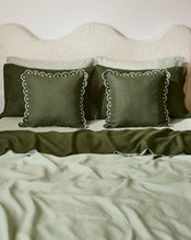Olive & Sage 100% French Flax Linen Arch Cushion Cover - view