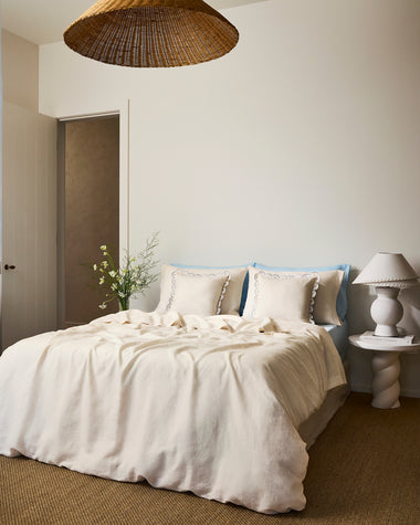 Crème 100% French Flax Linen Duvet Cover Set