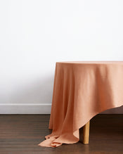 Hazelnut 100% French Flax Linen Tablecloth - view