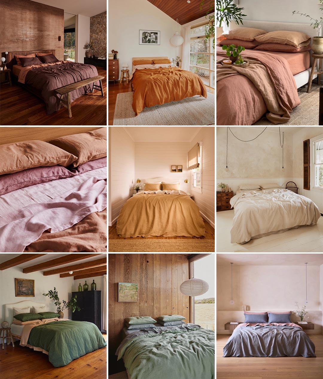 Rust 100% French Flax Linen Duvet Cover – Bed Threads