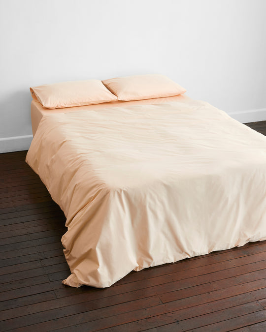 Vanilla 100% Organic Cotton Percale Duvet Cover
