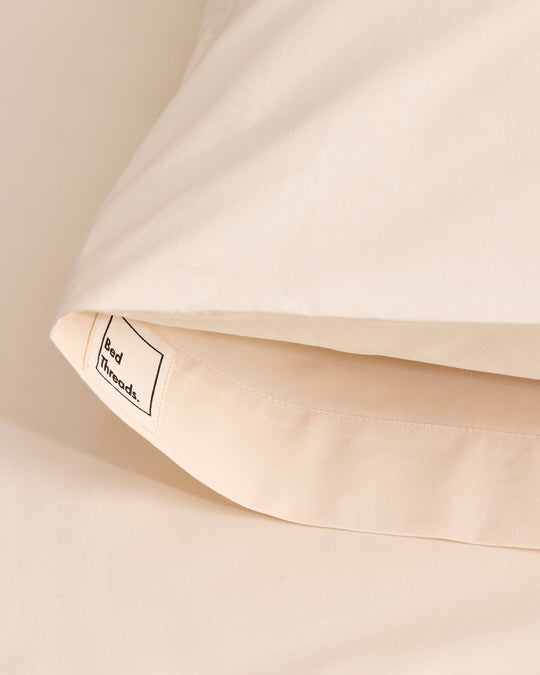 Vanilla 100% Organic Cotton Percale Pillowcases (Set of Two)