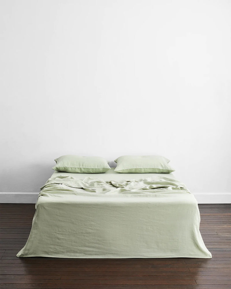 Sage 100% French Flax Linen Sheet Set
