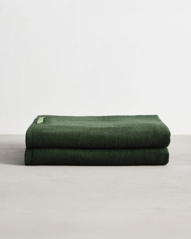 Moss 100% Cotton Terry Bath Sheets (Set of Two)