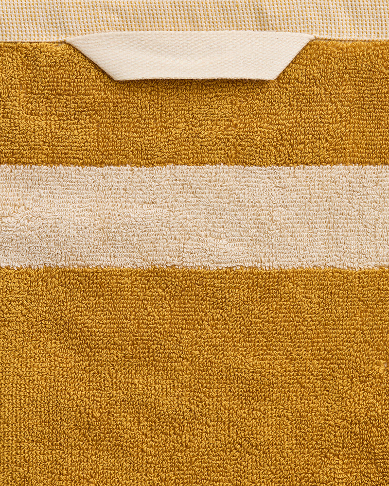Crème & Turmeric Two-Toned 100% Cotton Terry Bath Towel
