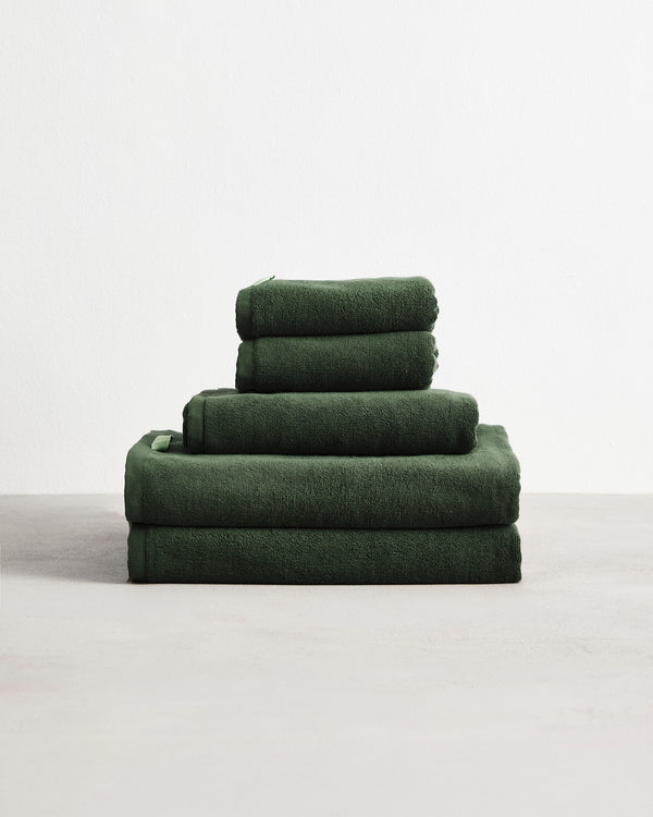 Moss 100% Cotton Terry Bath Towel Bundle
