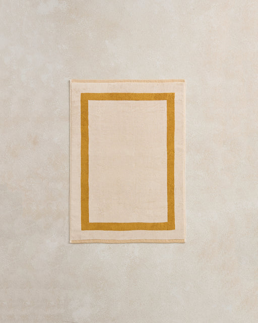 Crème & Turmeric Two-Toned Bath Mat