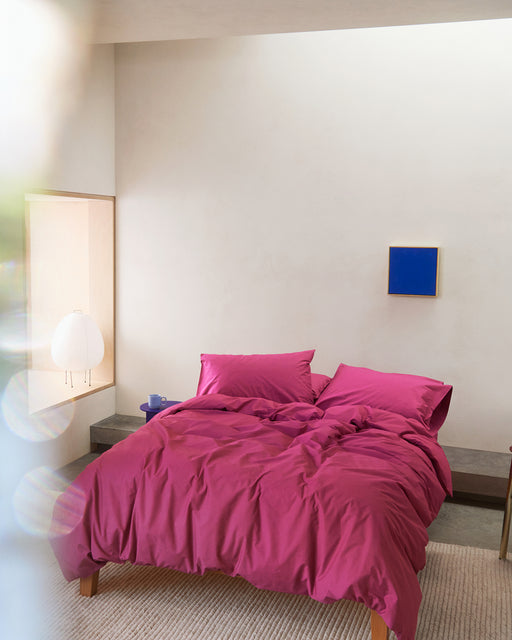 Berry Organic Cotton Percale Duvet Cover