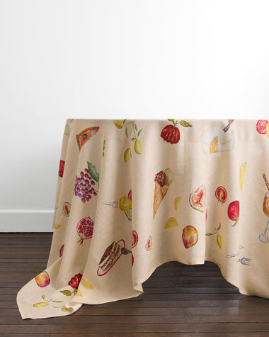 La Tavola 100% French Flax Linen Tablecloth