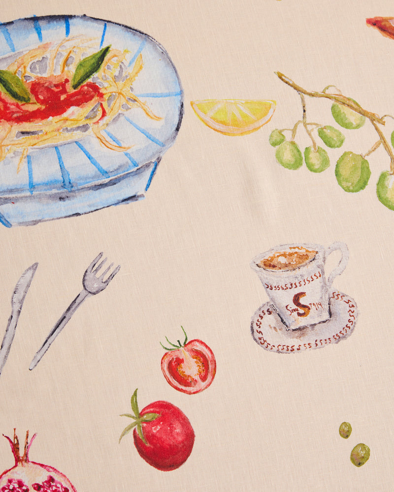 La Tavola 100% French Flax Linen Tablecloth