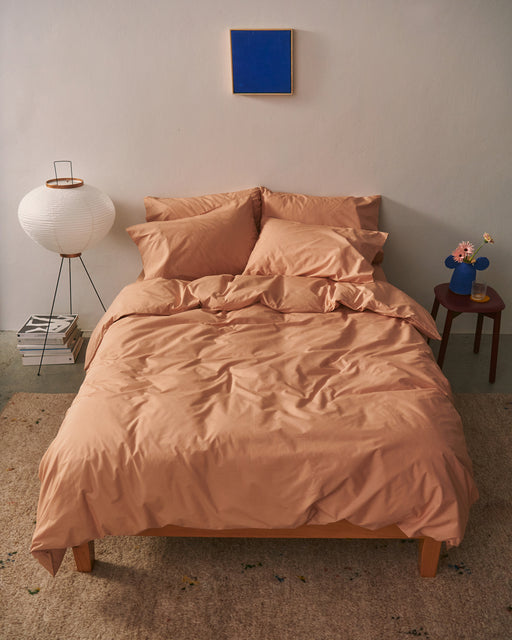 Butterscotch Organic Cotton Percale Flat Sheet