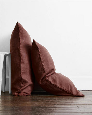 Cacao, Oatmeal & Portobello 100% French Flax Linen Bedding Bundle