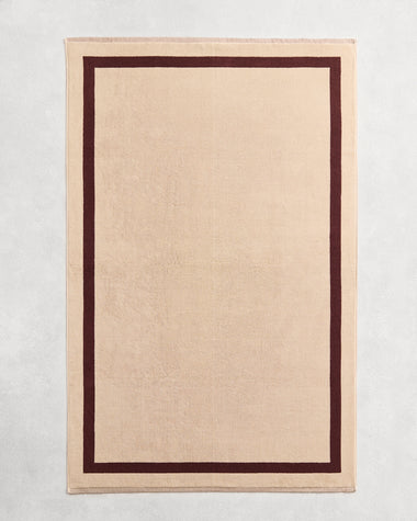 Crème & Cacao Two-Toned 100% Cotton Terry Bath Sheet