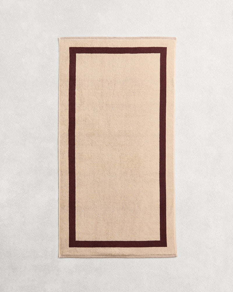 Crème & Cacao Two-Toned 100% Cotton Terry Bath Towel Bundle