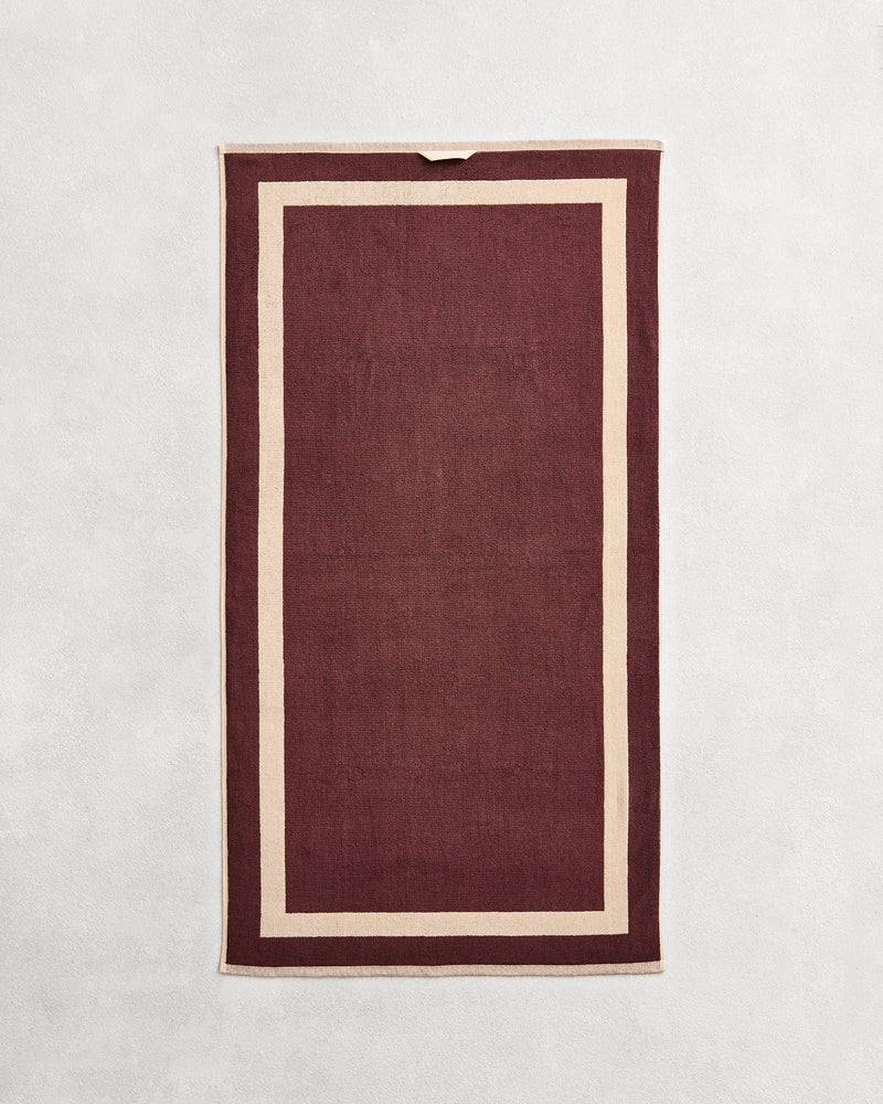 Crème & Cacao Two-Toned 100% Cotton Terry Bath Towel Bundle