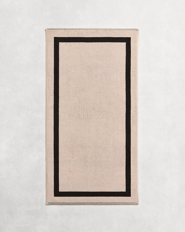 Oatmeal & Charcoal Two-Toned 100% Cotton Terry Bath Towels (Set of Two)