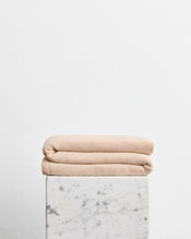 Latte Cotton & Wool Mix Blanket - view
