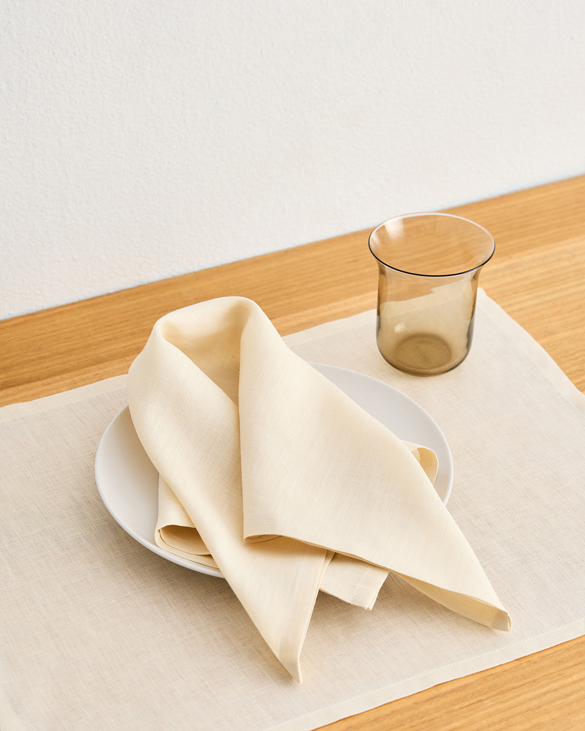 Crème 100% French Flax Linen Napkins (Set of Four)