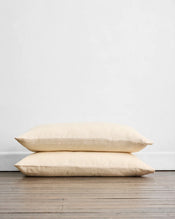 Crème 100% French Flax Linen King Pillowcases (Set of Two) - view