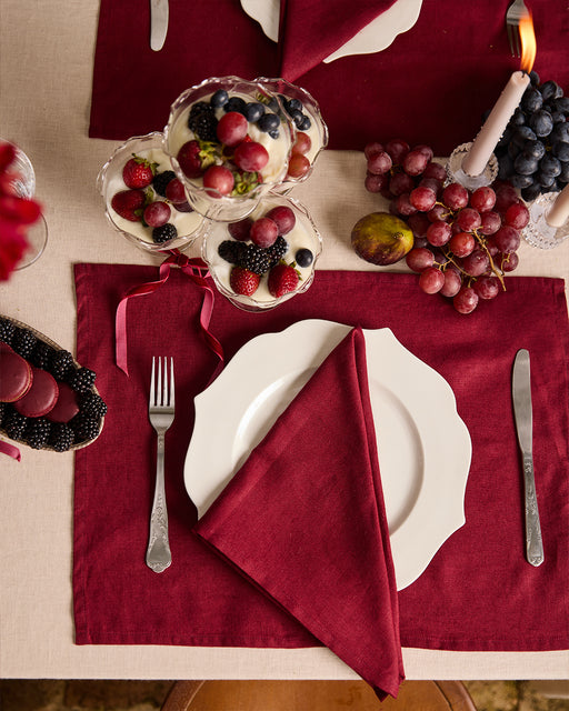 Crème 100% French Flax Linen Tablecloth