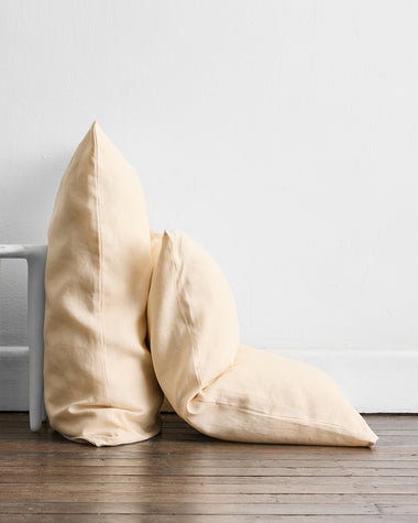 Crème 100% French Flax Linen Pillowcases (Set of Two)