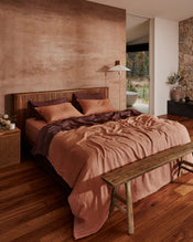 Cacao 100% French Flax Linen Sheet Set - view