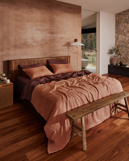 Cacao 100% French Flax Linen Sheet Set