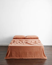 Hazelnut 100% French Flax Linen Sheet Set - view