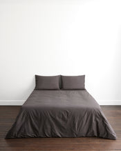 Graphite 100% Organic Cotton Duvet Cover - view