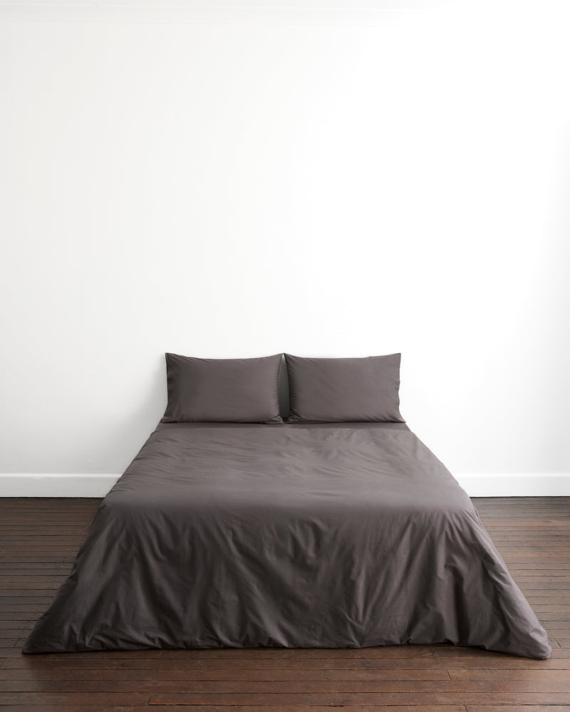 Graphite 100% Organic Cotton Duvet Cover