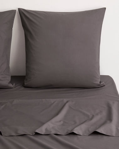 Graphite 100% Organic Cotton European Pillowcases (Set of Two)