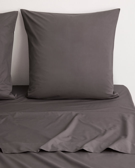 Graphite 100% Organic Cotton European Pillowcases (Set of Two)