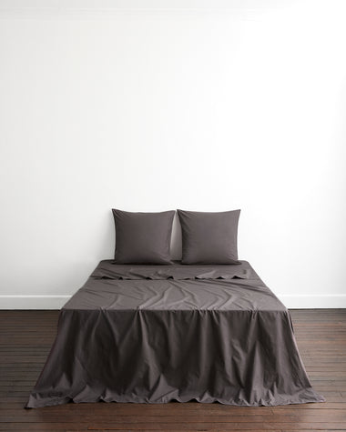 Graphite 100% Organic Cotton European Pillowcases (Set of Two)