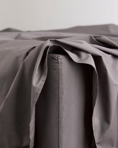 Graphite 100% Organic Cotton Fitted Sheet