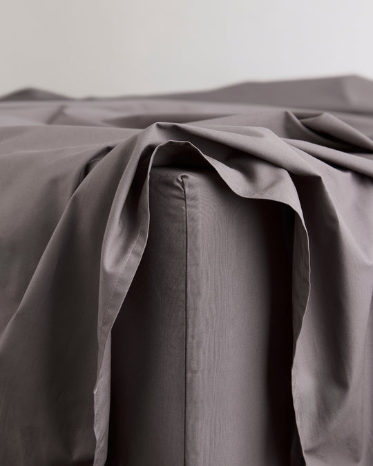 Graphite 100% Organic Cotton Fitted Sheet