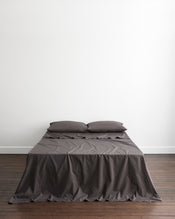 Graphite 100% Organic Cotton Flat Sheet - view