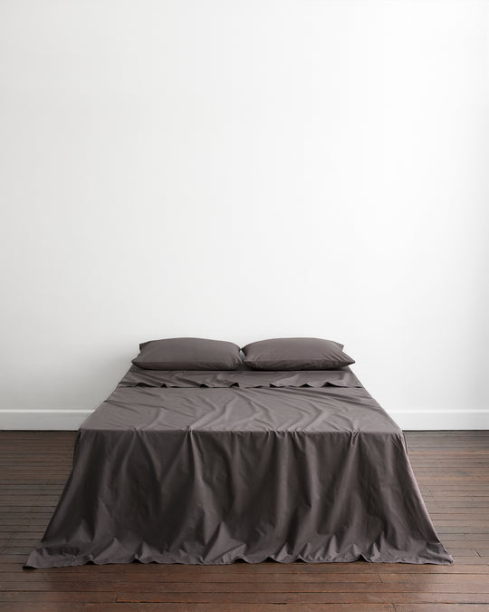 Graphite 100% Organic Cotton Flat Sheet