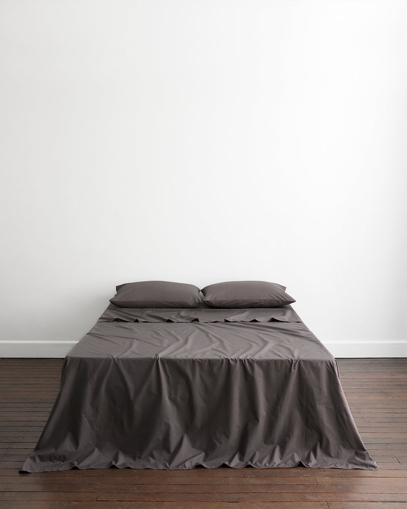 Graphite 100% Organic Cotton Flat Sheet
