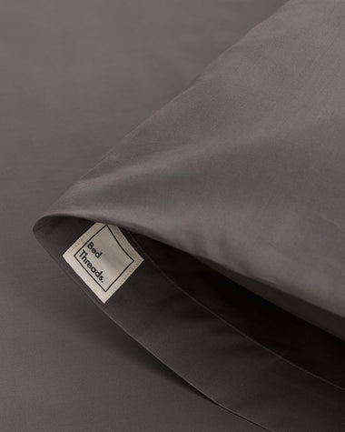 Graphite 100% Organic Cotton Pillowcases (Set of Two)