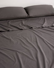 Graphite 100% Organic Cotton Flat Sheet - view