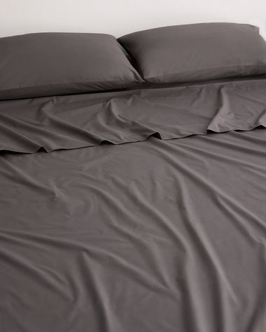 Graphite 100% Organic Cotton Fitted Sheet