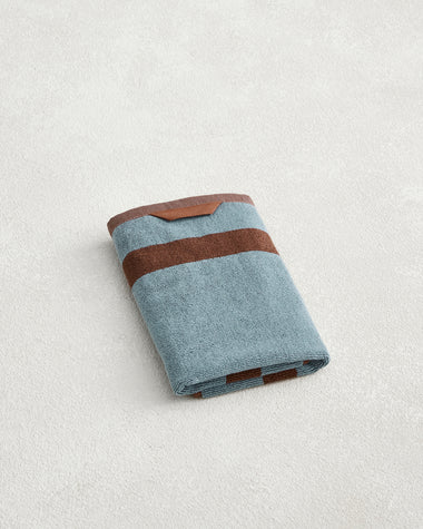 Cacao & Lagoon Two-Toned 100% Cotton Terry Hand Towel