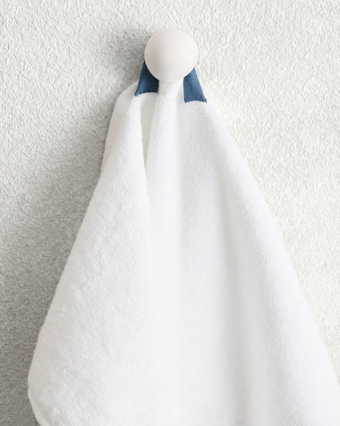 Crisp White 100% Cotton Terry Hand Towels (Set of Two)