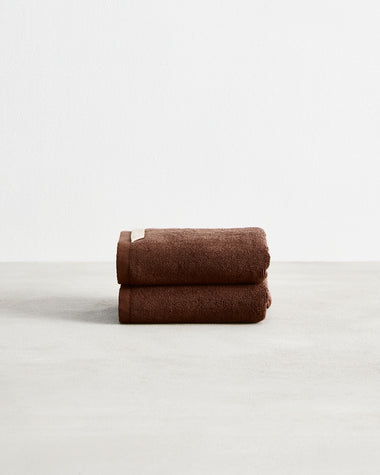 Espresso 100% Cotton Terry Hand Towels (Set of Two)
