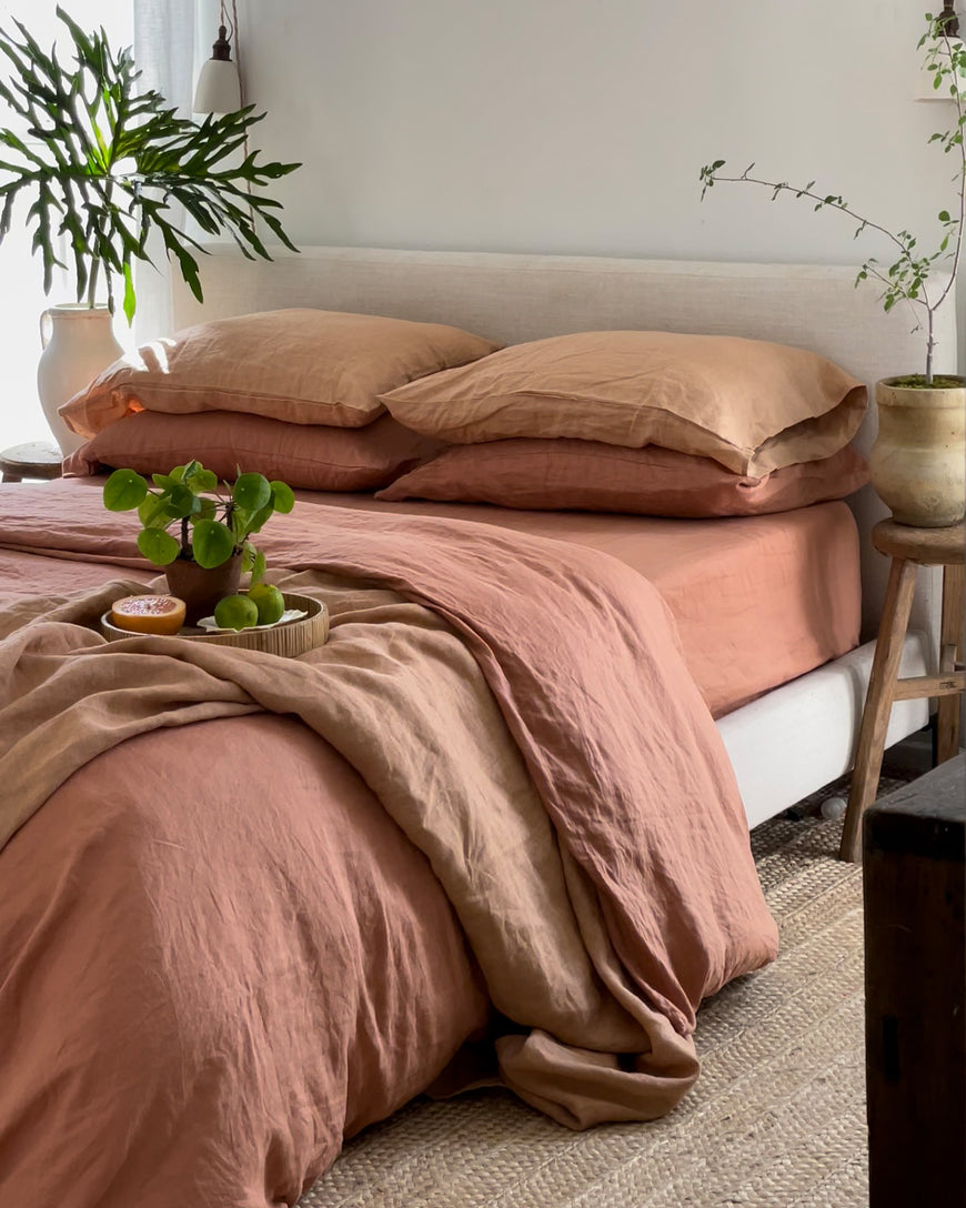 King Fitted Sheet Set - Hazelnut